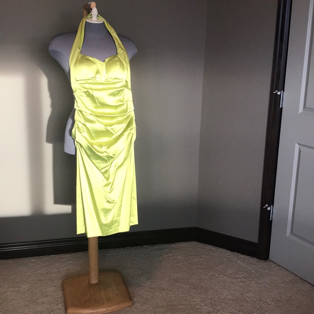 Silky Lime Green Dress.
